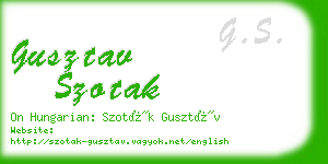 gusztav szotak business card